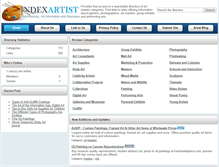 Tablet Screenshot of indexartist.com